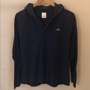 Lacoste long sleeve hooded shirt